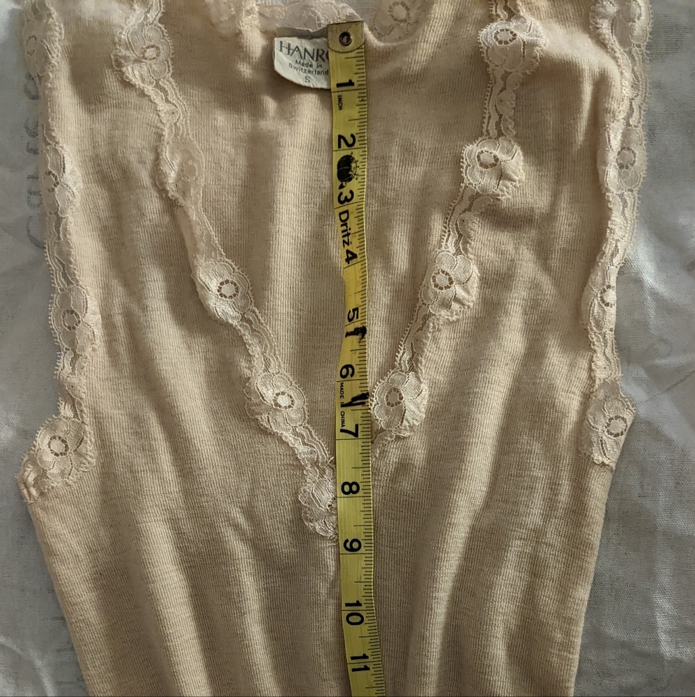 Vintage Hanro V-Neck Top Sz S